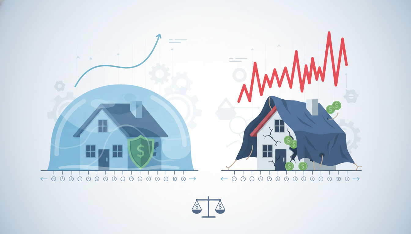 Cost comparison chart of recurring tarp replacement versus single shrink wrap installation